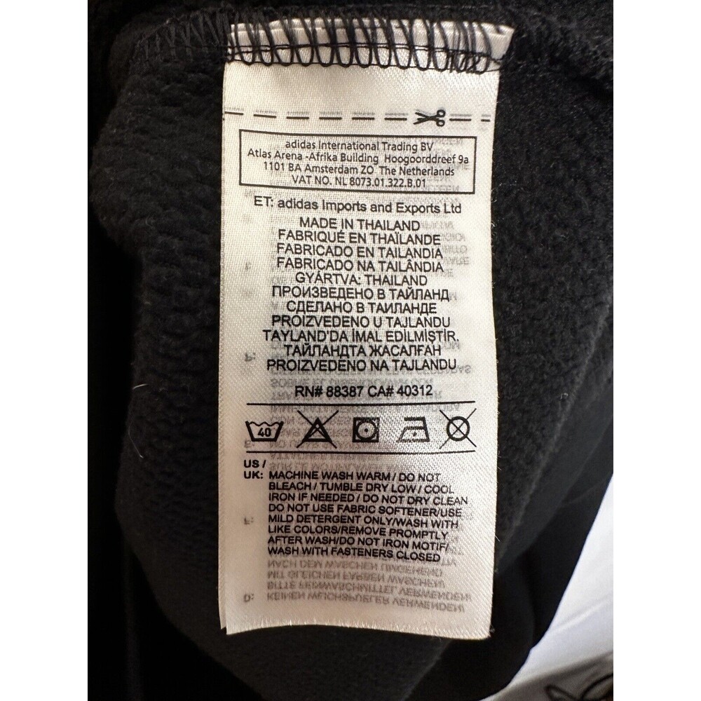 Adidas Climawarm Logo Hoodie Women’s Size Large Black Pullover Sweatshirt - Picture 6 of 9